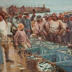Art Collection - Print 'St Ives Fish Market' by Edward Robert King (1863-1951)