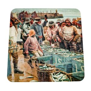 Art Collection - Coaster 'St Ives Fish Market' by Edward Robert King (1863-1951)