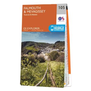 OS Map Explorer 105 - Falmouth & Mevagissey