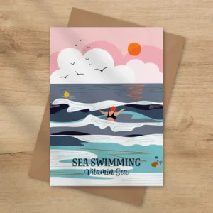 'Vitamin Sea', Sea Swimming Greeting Card